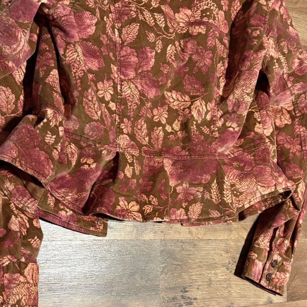 Free People Pink and Brown Floral Jacket - Picture 11 of 11
